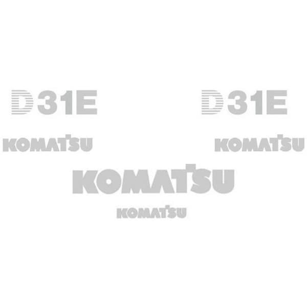 Aftermarket New Decal Set for D31E Komatsu Dozer without Stripe KOMD31E-20DECALSET - main